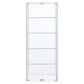 Delphinium 4-Shelf Clear Glass Curio Display Cabinet White