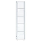 Delphinium 4-Shelf Clear Glass Curio Display Cabinet White