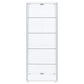 Delphinium 4-Shelf Clear Glass Curio Display Cabinet White