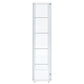 Delphinium 4-Shelf Clear Glass Curio Display Cabinet White