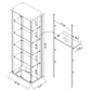 Delphinium 4-Shelf Clear Glass Curio Display Cabinet White