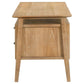 Goodson 64-inch 4-Drawer Double Pedestal Computer Desk Distressed Light Brown