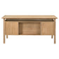 Goodson 64-inch 4-Drawer Double Pedestal Computer Desk Distressed Light Brown