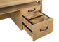 Goodson 64-inch 4-Drawer Double Pedestal Computer Desk Distressed Light Brown