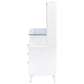 Souza 5-Drawer Makeup Vanity Table With LED Mirror White High Gloss