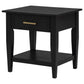Lindenton 1-drawer Wood Occasional Side End Table Black