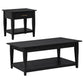 Lindenton 2-piece Wood Lift-Top Coffee and End Table Set Black