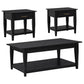 Lindenton 3-piece Wood Lift-Top Coffee and End Table Set Black