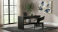 Leandro 2-drawer Home Office Writing Desk Burnished Black