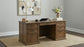 Altidore 68-inch 7-drawer Executive Home Office Desk Distressed Brown