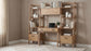 Fabian Bookshelf Bridge with Cubbies Distressed Light Brown