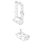 Spector 1-drawer Lighted Full-Length Floor Mirror White High Gloss