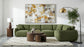 Elysia 6-piece Fabric Upholstered Modular Sectional Sofa Green