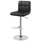Lenny Tufted Adjustable Leatherette Bar Stool Black (Set of 2)