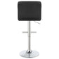 Lenny Tufted Adjustable Leatherette Bar Stool Black (Set of 2)