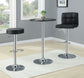 Lenny Tufted Adjustable Leatherette Bar Stool Black (Set of 2)
