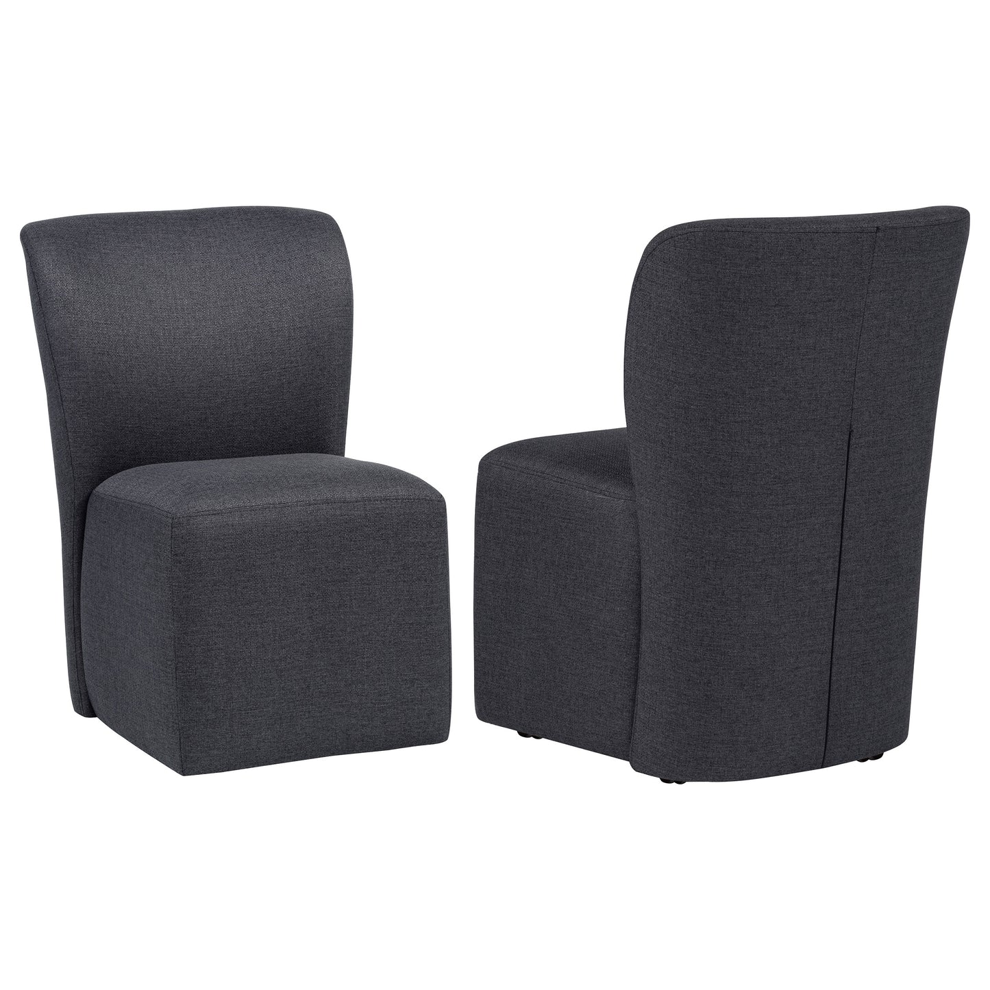 Jaelynn Upholstered Dining Side Chair Charcoal (Set of 2)