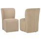 Jaelynn Upholstered Dining Side Chair Tan (Set of 2)