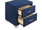 Melody Upholstered 2-drawer Nightstand Pacific Blue