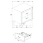 Melody Upholstered 2-drawer Nightstand Pacific Blue