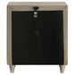 Antonella Upholstered 3-drawer Nightstand Ivory and Camel
