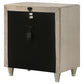 Antonella Upholstered 3-drawer Nightstand Ivory and Camel