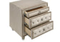 Antonella Upholstered 3-drawer Nightstand Ivory and Camel