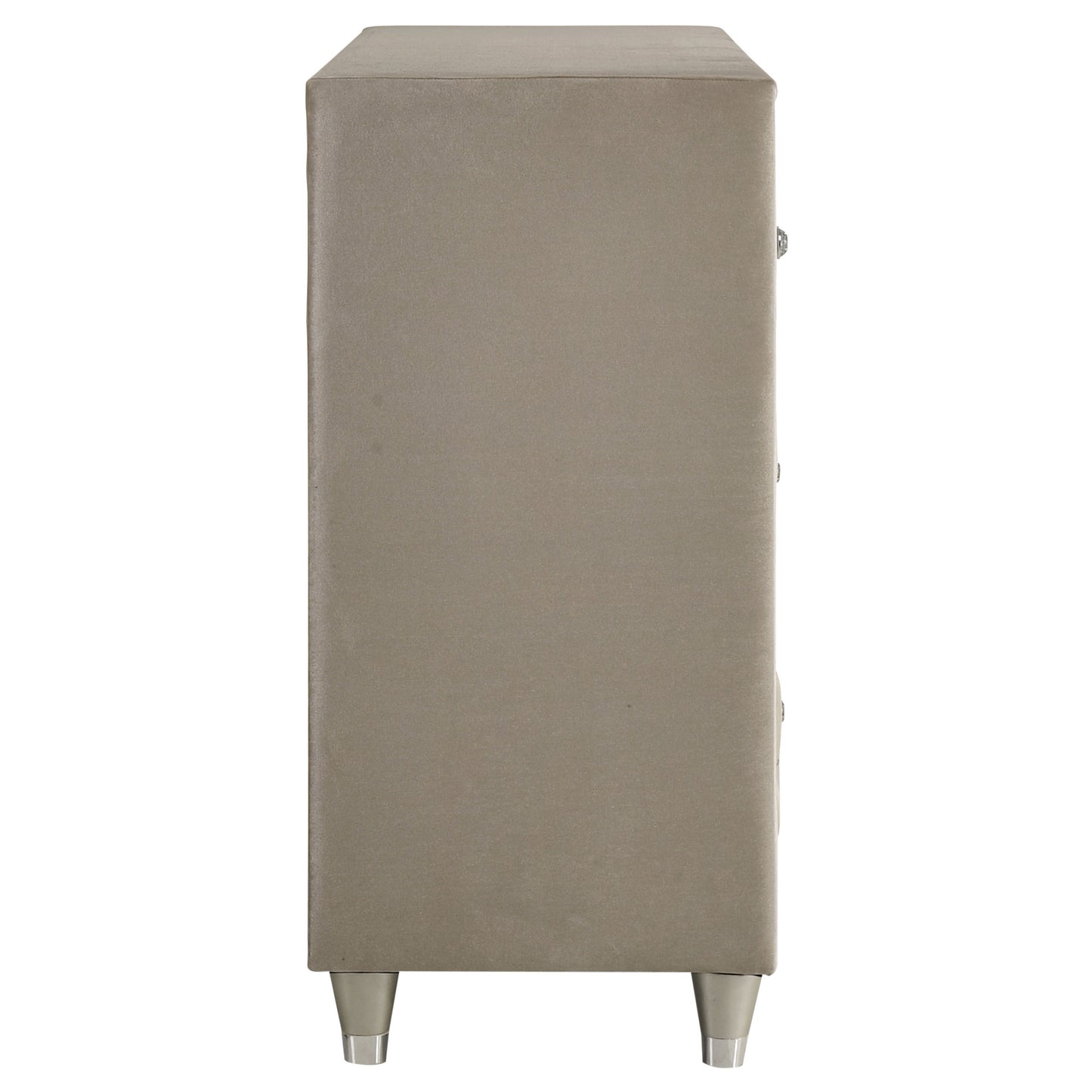 Antonella 7-drawer Upholstered Dresser Ivory and Camel