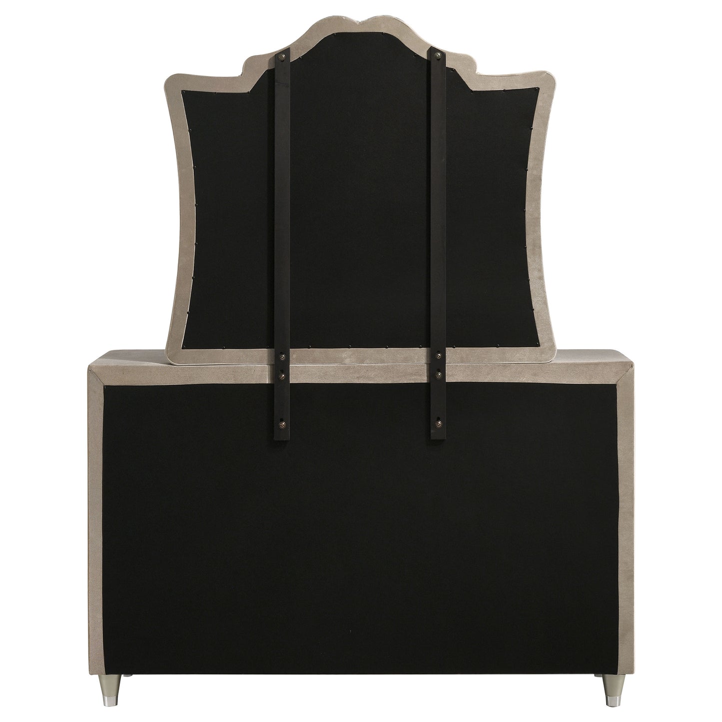 Antonella 7-drawer Upholstered Dresser with Mirror Ivory