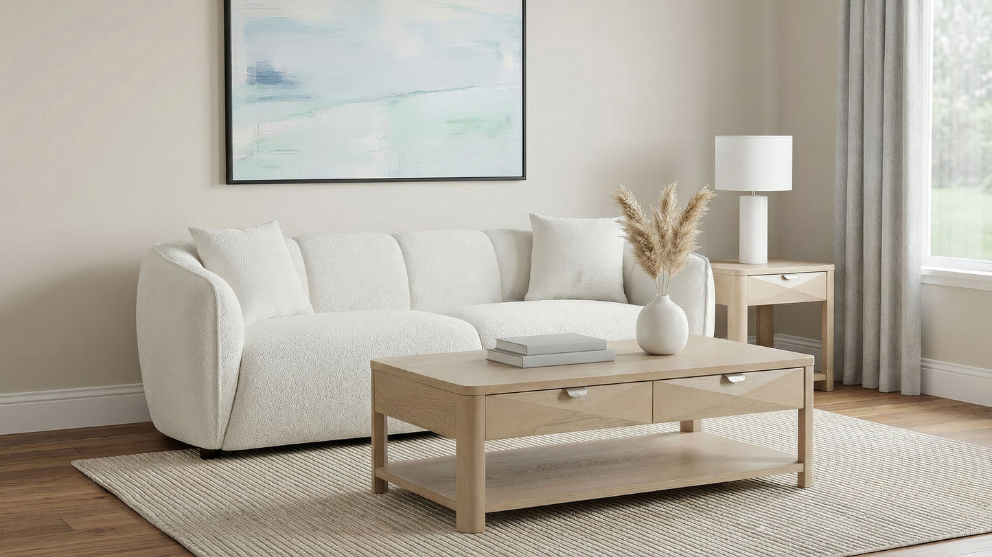 Aleisha Fabric Upholstered Sofa Sand