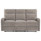 Hamilton Chenille Manual Reclining Sofa Sand