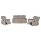 Hamilton 3-piece Chenille Manual Reclining Sofa Set Sand