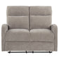 Hamilton Chenille Manual Reclining Loveseat Sand