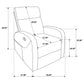 Hamilton Chenille Manual Recliner Sand
