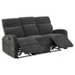 Hamilton Chenille Manual Reclining Sofa Charcoal Grey
