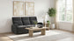 Hamilton Chenille Manual Reclining Sofa Charcoal Grey