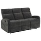 Hamilton Chenille Manual Reclining Sofa Charcoal Grey
