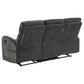 Hamilton Chenille Manual Reclining Sofa Charcoal Grey