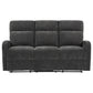 Hamilton Chenille Manual Reclining Sofa Charcoal Grey