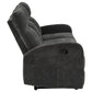 Hamilton Chenille Manual Reclining Sofa Charcoal Grey