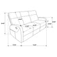 Hamilton Chenille Manual Reclining Sofa Charcoal Grey