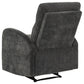 Hamilton 3-piece Chenille Manual Reclining Sofa Set Charcoal Grey