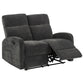 Hamilton Chenille Manual Reclining Loveseat Charcoal Grey