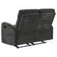 Hamilton Chenille Manual Reclining Loveseat Charcoal Grey