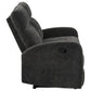 Hamilton Chenille Manual Reclining Loveseat Charcoal Grey
