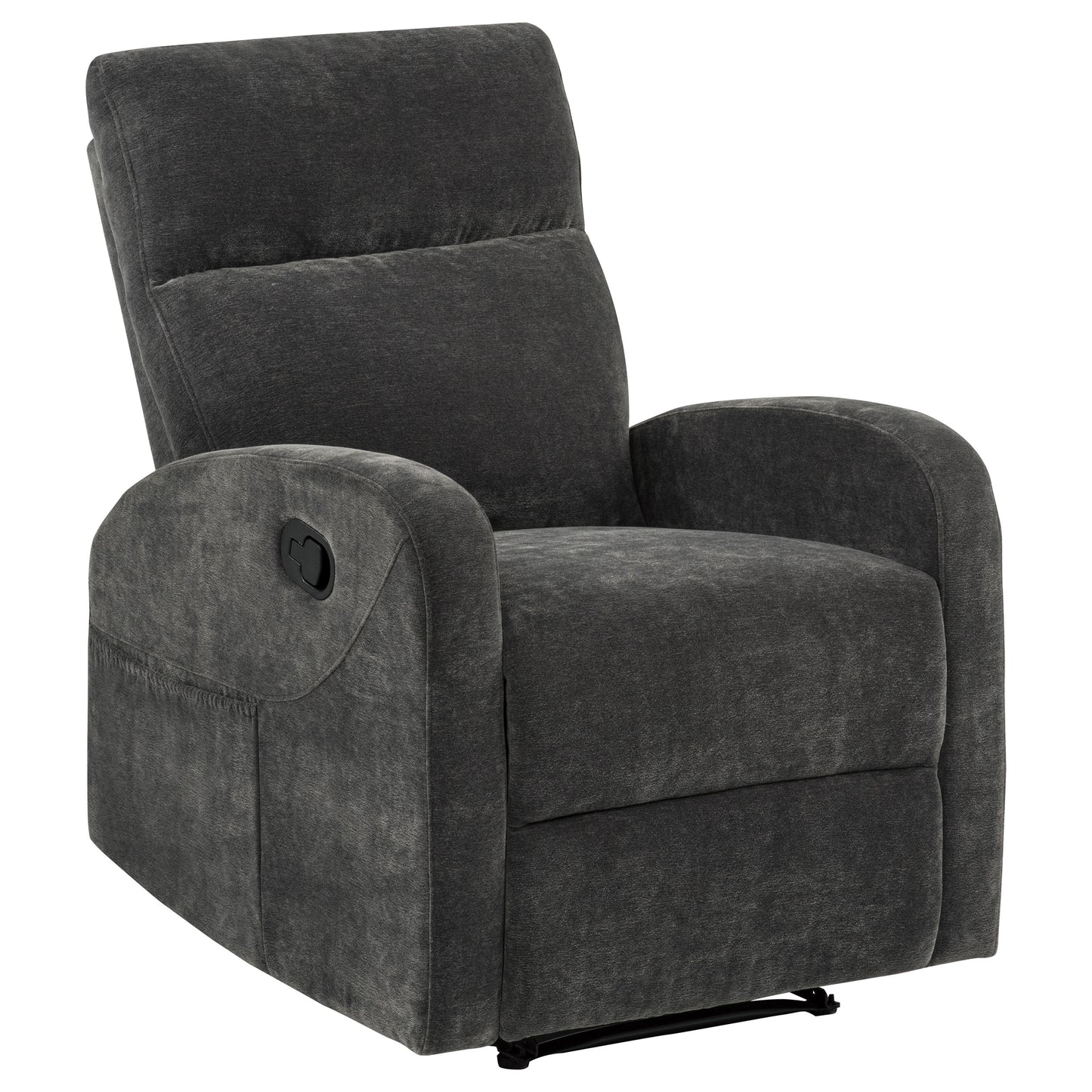 Hamilton Chenille Manual Recliner Charcoal Grey