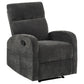 Hamilton Chenille Manual Recliner Charcoal Grey