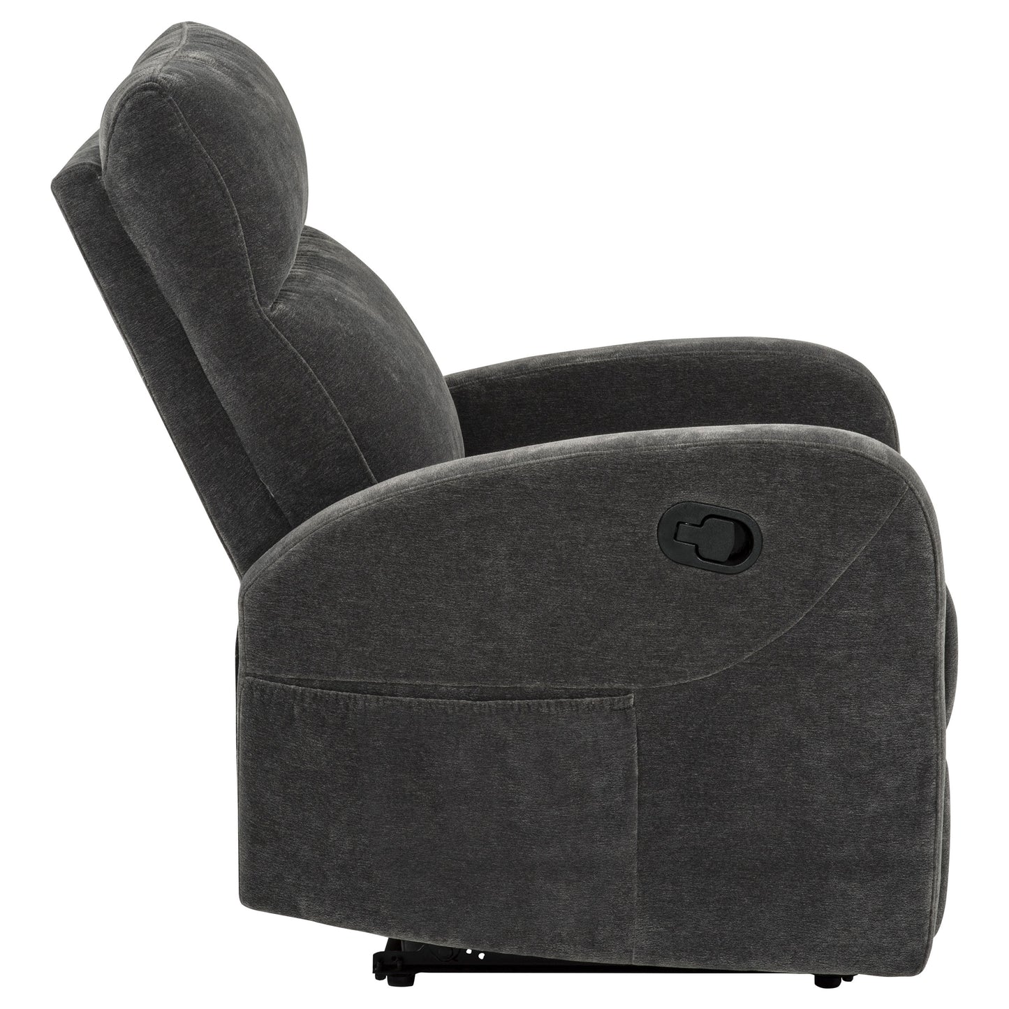 Hamilton Chenille Manual Recliner Charcoal Grey