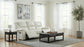 Camila Upholstered Motion Reclining Sofa White