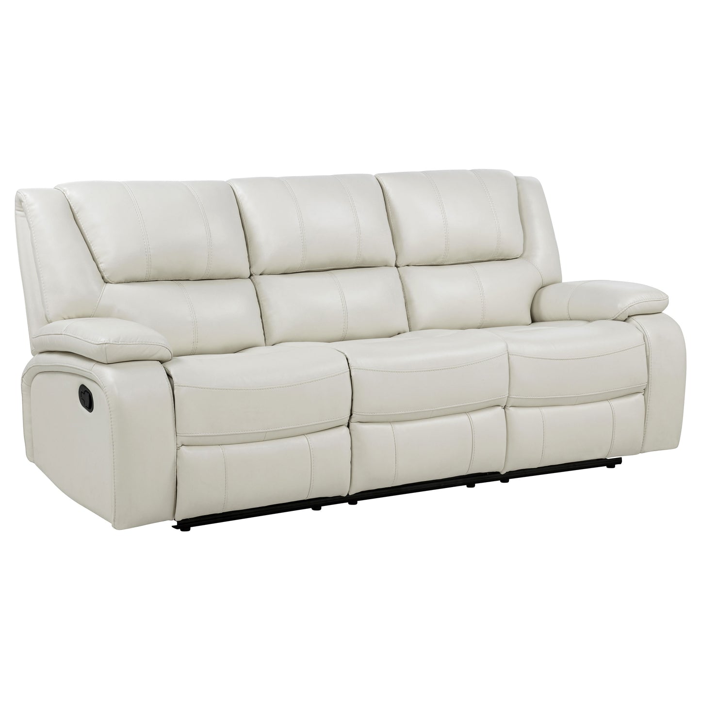 Camila Upholstered Motion Reclining Sofa White